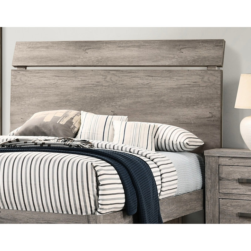 Lit très grand contemporain, meubles de chambre à coucher en bois gris, bois, moderne