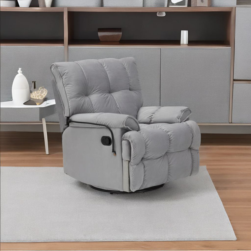 Fauteuil simple, Velours gris velours