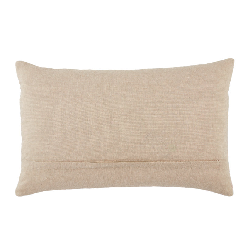 Blue Embroidered Cotton Lumbar Throw Pillow