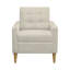 Chaise d'appoint à dossier capitonné Chaise capitonnée Chaise avec accoudoirs Chaise en bois Chaise naturelle