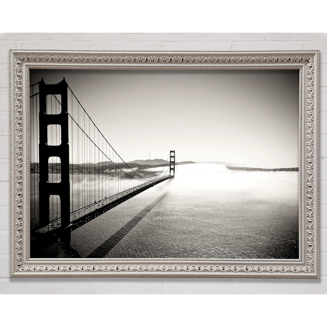 Golden Gate Bridge Weiß und Weiß - Einzelner Bilderrahmen Kunstdrucke