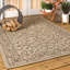 Tapis d'intérieur / extérieur beige / brun tissé texturé Hagerman-320427451