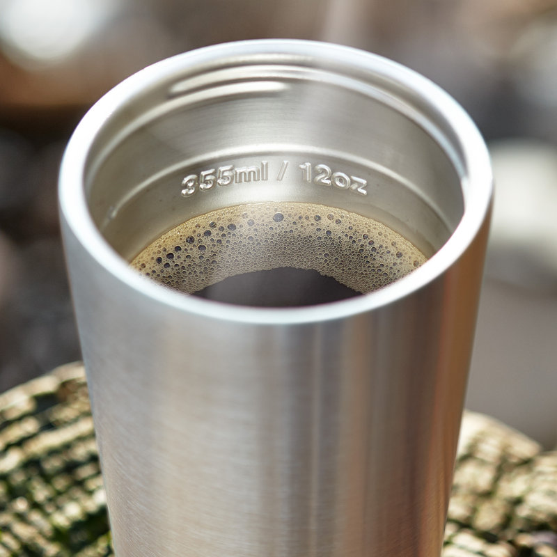 Smidge Double Wall Insulated Stainless Steel Travel Mug, Aqua, 12 oz.