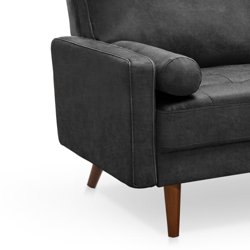 Causeuse Hartford, Microfibre / microsuède gris anthracite