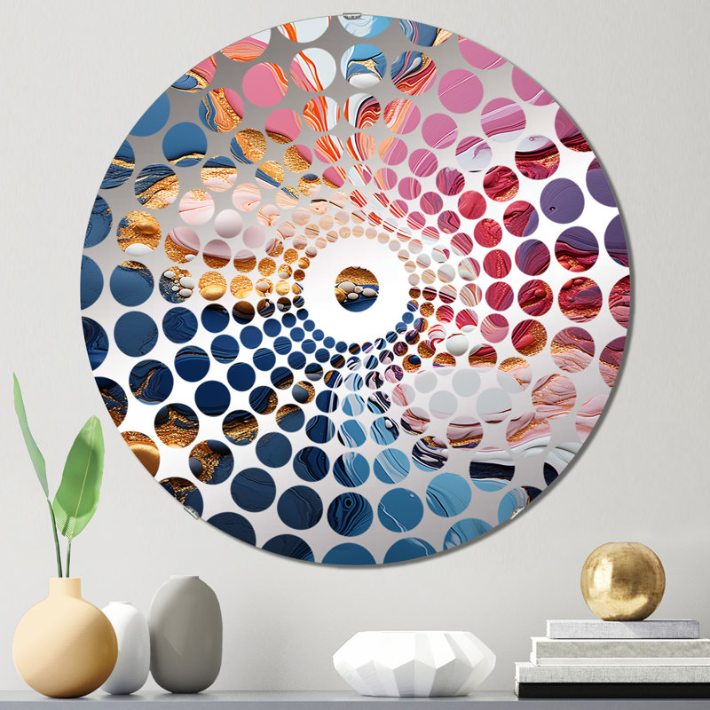 Kulani - Miroir décoratif à cercles concentriques, 23,6 po x 23,6 po