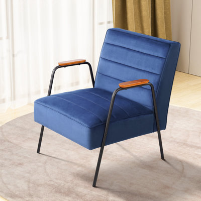 Chaise longue en velours 26,3 po