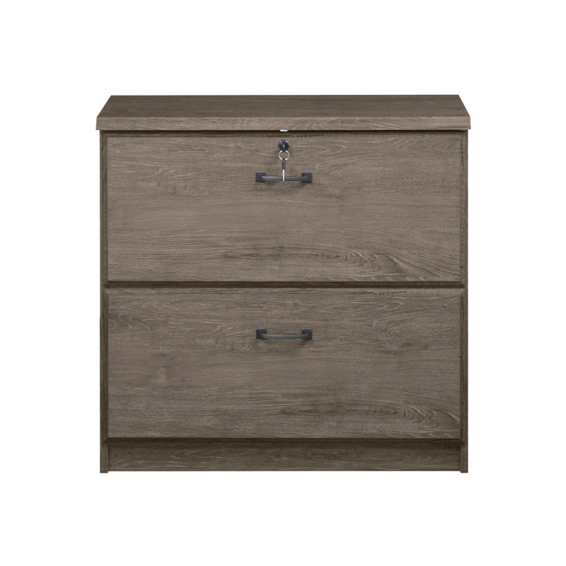 Summy 30.3'' Wide 2 -Drawer File Cabinet, Gray Oak
