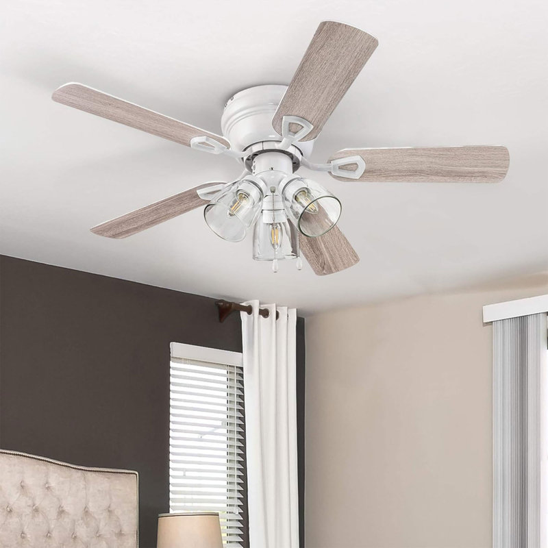 Portage Bay Renton Ceiling Fan with 5 Reversible Blades & Motor, 42", White