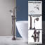 Robinet de baignoire autoportant à poignée double Topcraft avec douche à main, bronze huilé-69763896
