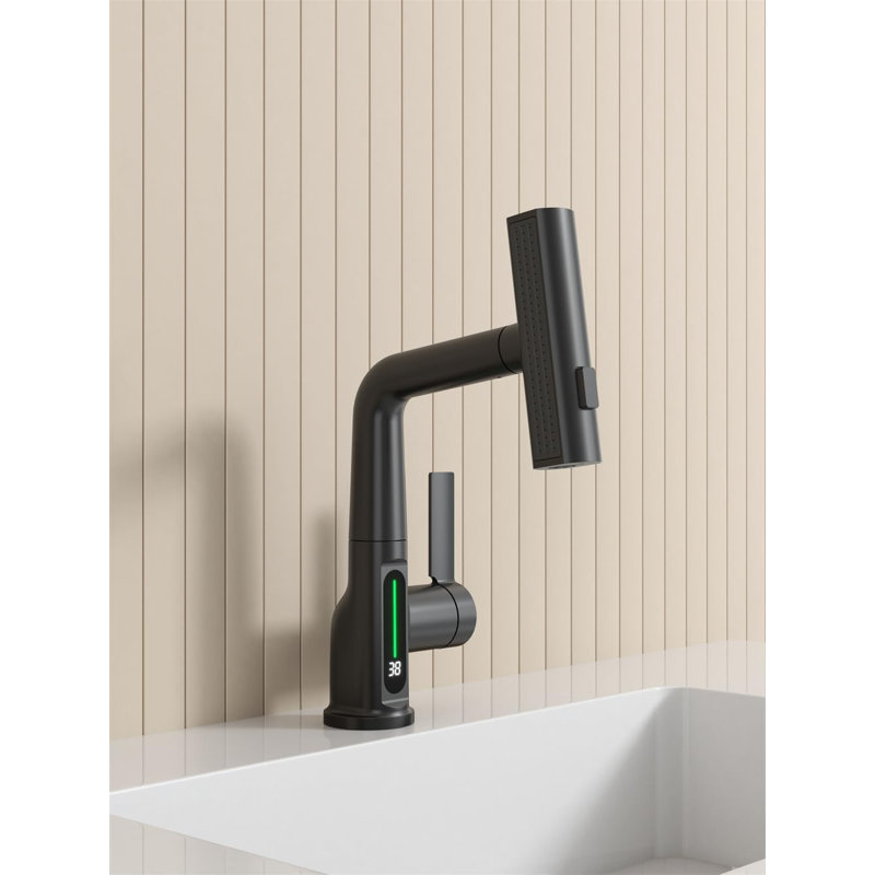 Single-Hole Single-handle Bathroom Faucet, Matte Black