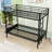 Twin Over Full Futon Metal Bunk Bed with Ladders and Slats