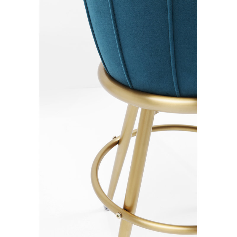 74 cm bar stool After Work, Turquoise/Gold