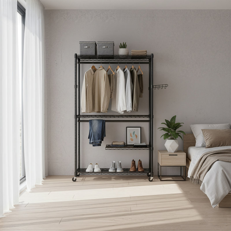 110cm Rolling Clothing Rack