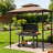 Ventilated Barbecue Gazebo Shelter,Outdoor Grill Gazebo,With Side Awning,Side Shelves And Hooks-126448333