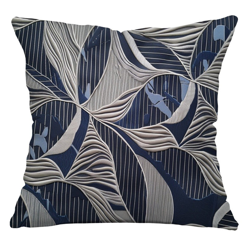Coussin texturé réversible en mélange de coton, H 14 po x l 14 po