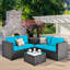 Margriete 4 - Person Patio Conversation Set with Cushions-1972122438