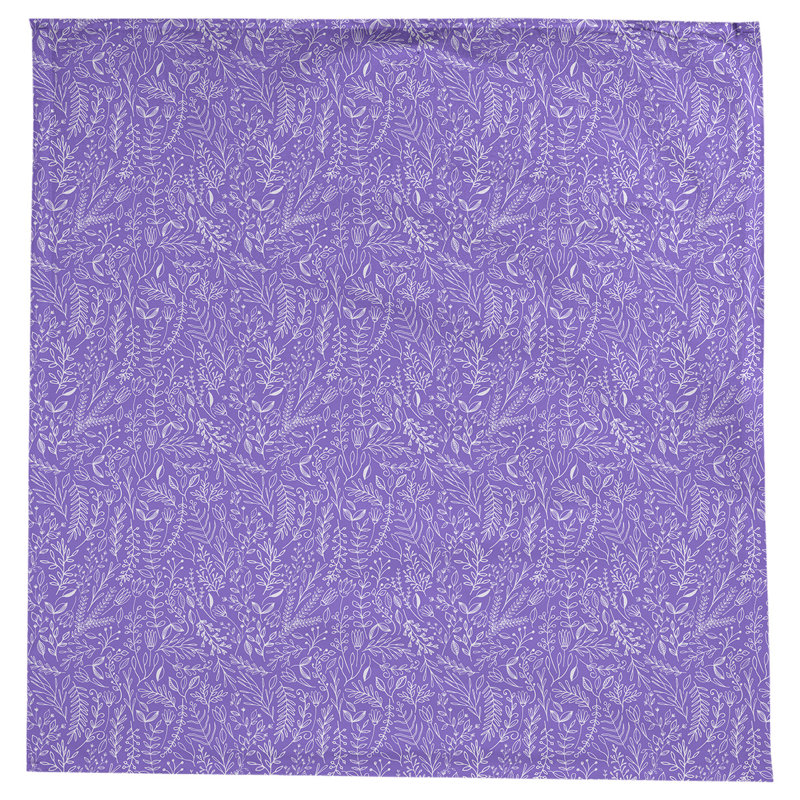Leffel Ditsy Floral Pattern Tablecloth, Purple/White