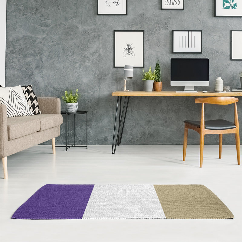 Tapis mauve/beige, Rectangle 2 pi x 3 pi