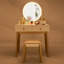 Ensemble de meuble-lavabo avec tabouret et miroir