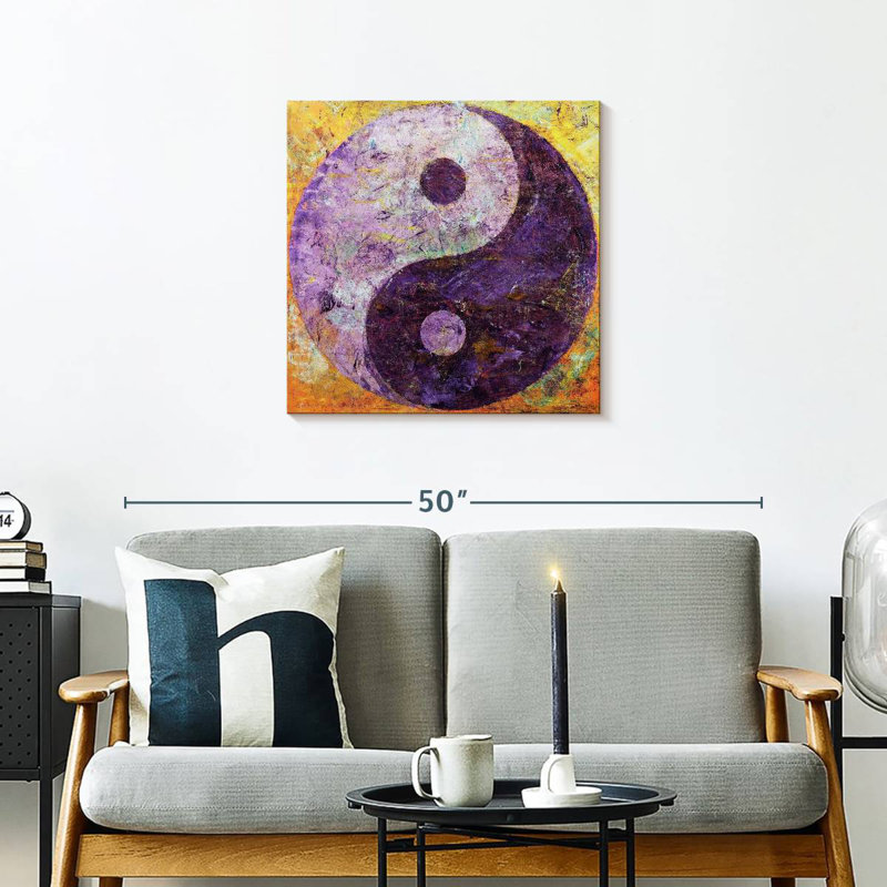 Kerrick mauve Yin Yang, H 24 po x l 24 po