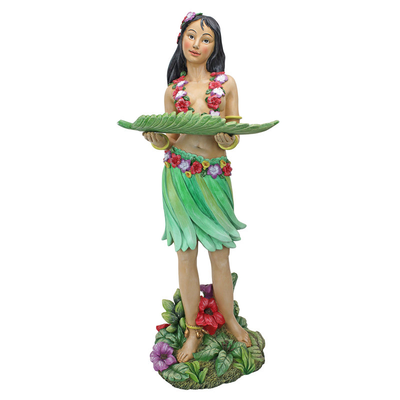 Hawaiian Hula Wahine Serving Table Statue