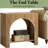 2-Tier Bedside Table, Classic End Table, Rectangular Side Table-1623243263