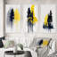 «Yellow Majestic Forest», 3 pièces sur toile-102570092-102570099