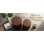 Ensemble de 2 tables basses rondes gigognes FFZ 19 po style ferme moderne wabi-sabi, sans assemblage, avec motif de souche d'arbre.