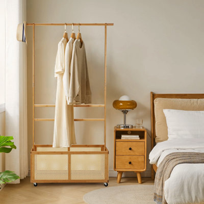 92cm Rolling Clothing Rack