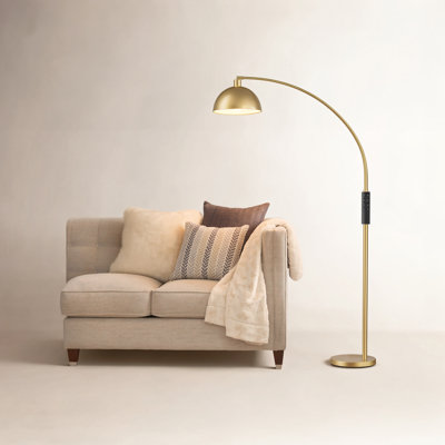 Emersynn 78.7'' Arched/Arc Floor Lamp with Remote Control, LED Bulb Included, and Metal Shade