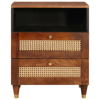 50cm W Solid Wood Bedside Table