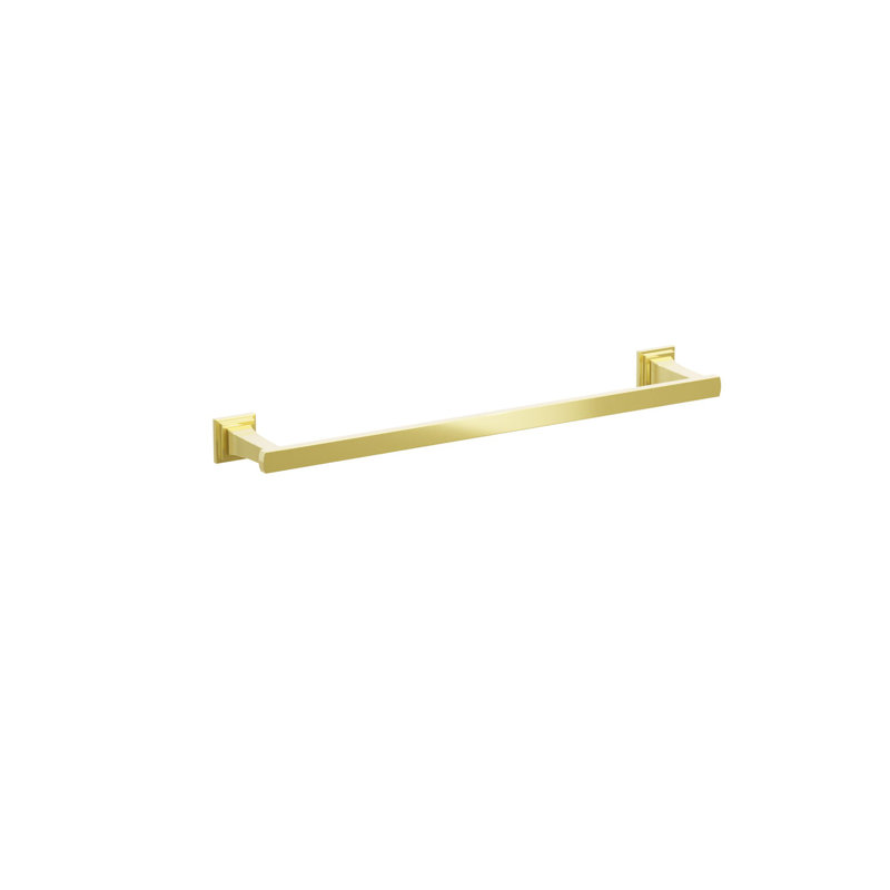 Towel Bar, Unlacquered Brass, 1.625" H x 19.375" L x 3.125" D