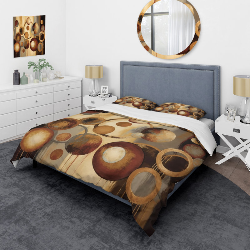 Ensemble de housse de couette abstrait Aged Barrel Universes III - Abstract