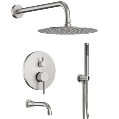 AquaSpa 10" Shower System with Tub Faucet