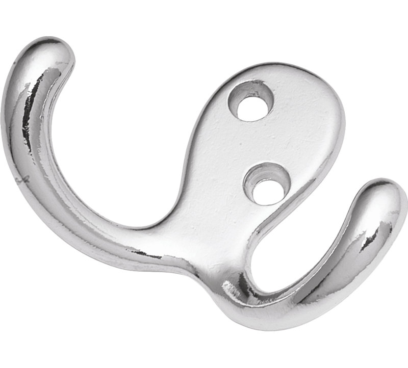 Utility Zinc Wall Hook, Chrome