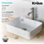 Ceramic Rectangular Vessel Bathroom Sink with Faucet-3955024