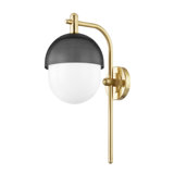 Nyack - 1 Light Wall Sconce - Polished Nickel/Black Finish