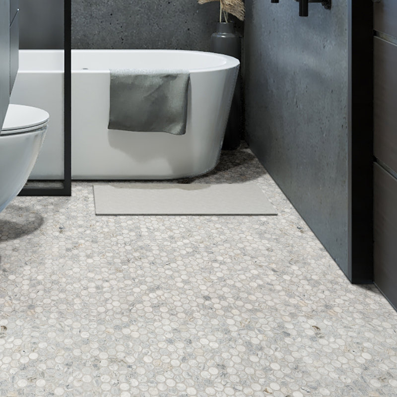 Terra Bella Round 12 in. x 12 in. Honed Marble Mosaic Floor and Wall Tile
