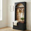 70.86" Hall Tree With Shoe Storage Bench, 4-In-1 Entryway Bench With Coat Rack-2114934634