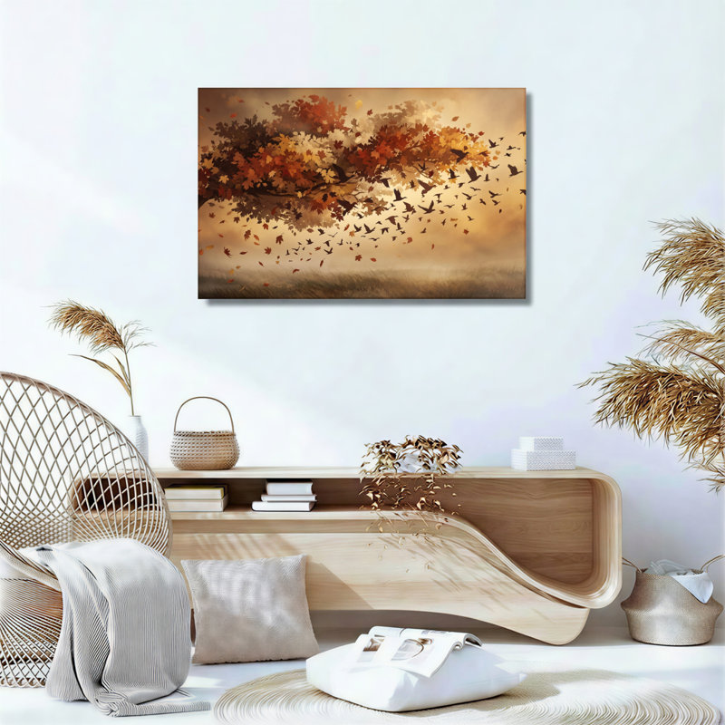 Ensemble de 1 tableau sur toile « Vol d'automne », H 16 po x l 24 po, Wrapped Canvas