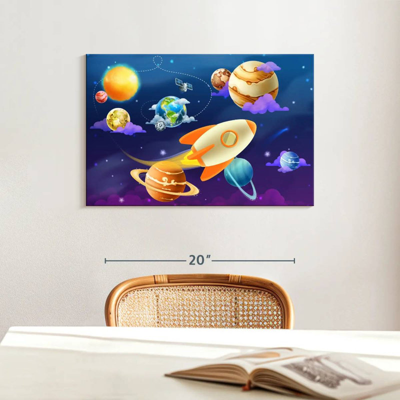 Ashelle Space Nursery, 16" H x 24" W