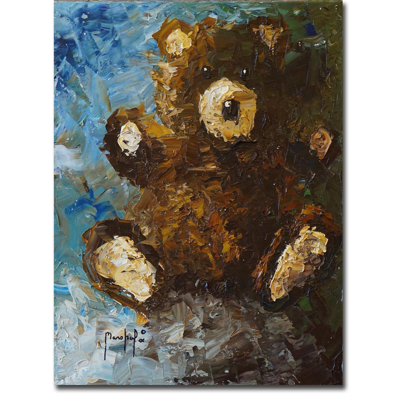 « teddy bear », reproduction sur toile tendue