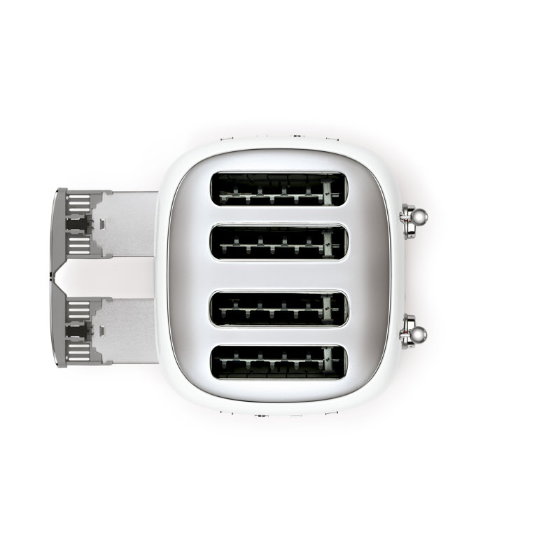 SMEG 50's Retro Style 4x4 Slice Toaster, White