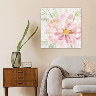Motif floral léopard rose I contemporain