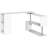 55" 360° Rotating Corner Computer Desk Modern L-Shaped Home Office Workstation With 3-Tier Storage Shelves, Bookshelf