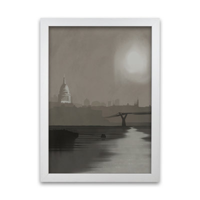 St Paul's Cathedral In Fog 1 Piece Single Picture Frame Wall Art