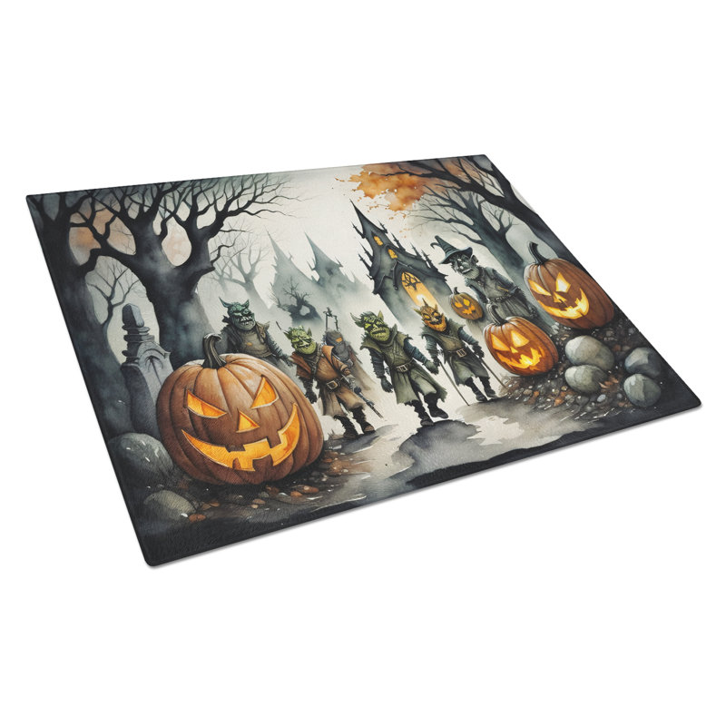 Grande planche à découper en verre Orcs Spooky Halloween