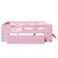 Lit plateforme double en bois avec tiroir de rangement et garde-corps, rose-612390500-612390490