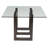 Reesa Rectangular Glass Top with Solid Wood Base Dining Table-23622196-33584273