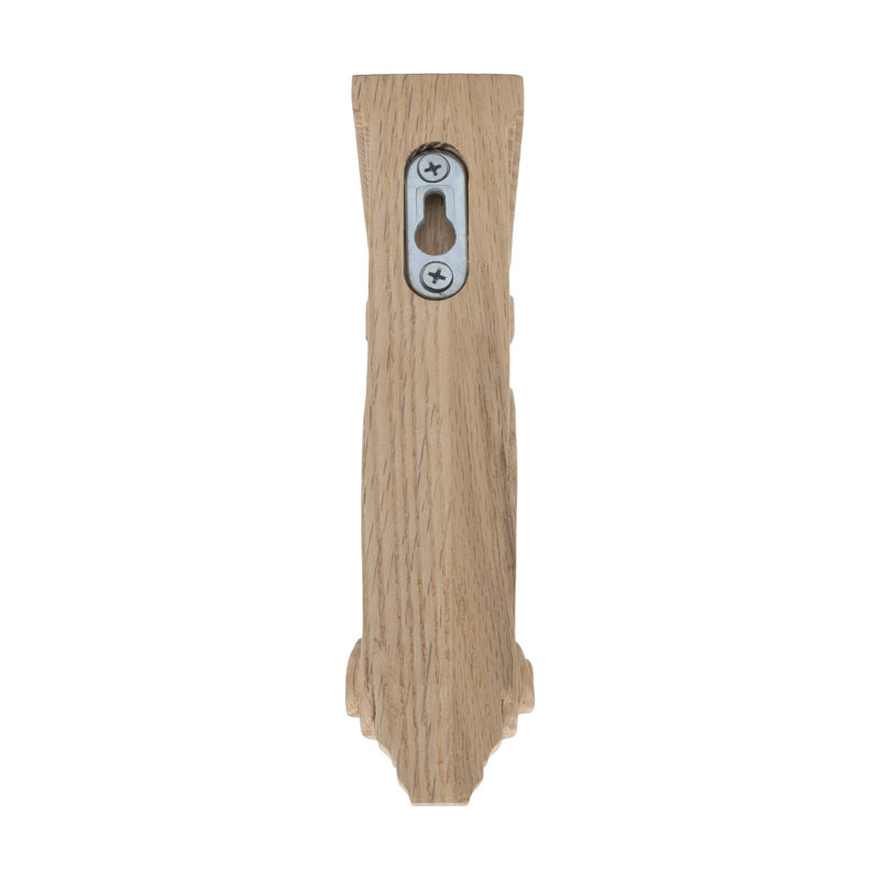 8 in x 2 in x 4-3/4 in Unfinished Small Solid Classic Traditional Plain Wood Corbel, Red Oak